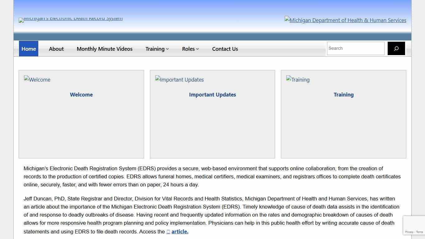 EDRS – EDRS: Electronic Death Registration System